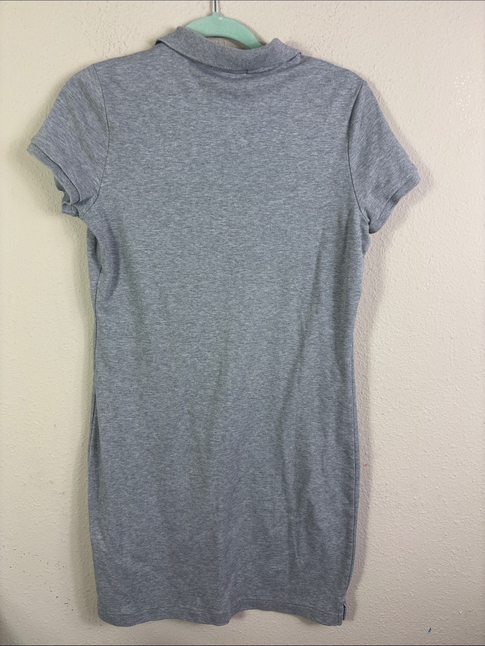 Ralph Lauren Partial Button Down Collared Mini Shirt Dress Grey size Medium - Picture 4 of 10